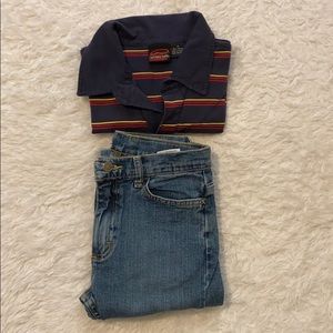 Bundle of 2 Boy’s Sz 14 Blue Jean & Polo Shirt